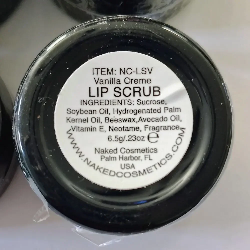 Naked Cosmetics Vanilla Creme Lip Scrub NEW Sealed 0.23 oz Lot of 4 Travel Size